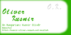 oliver kusnir business card